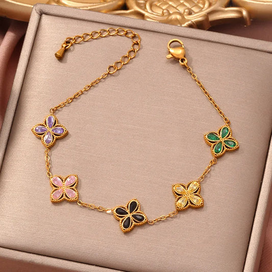 Bloom Flower Charm Bracelet