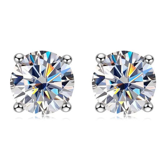 Classic Solitaire Crystal Stud Earrings