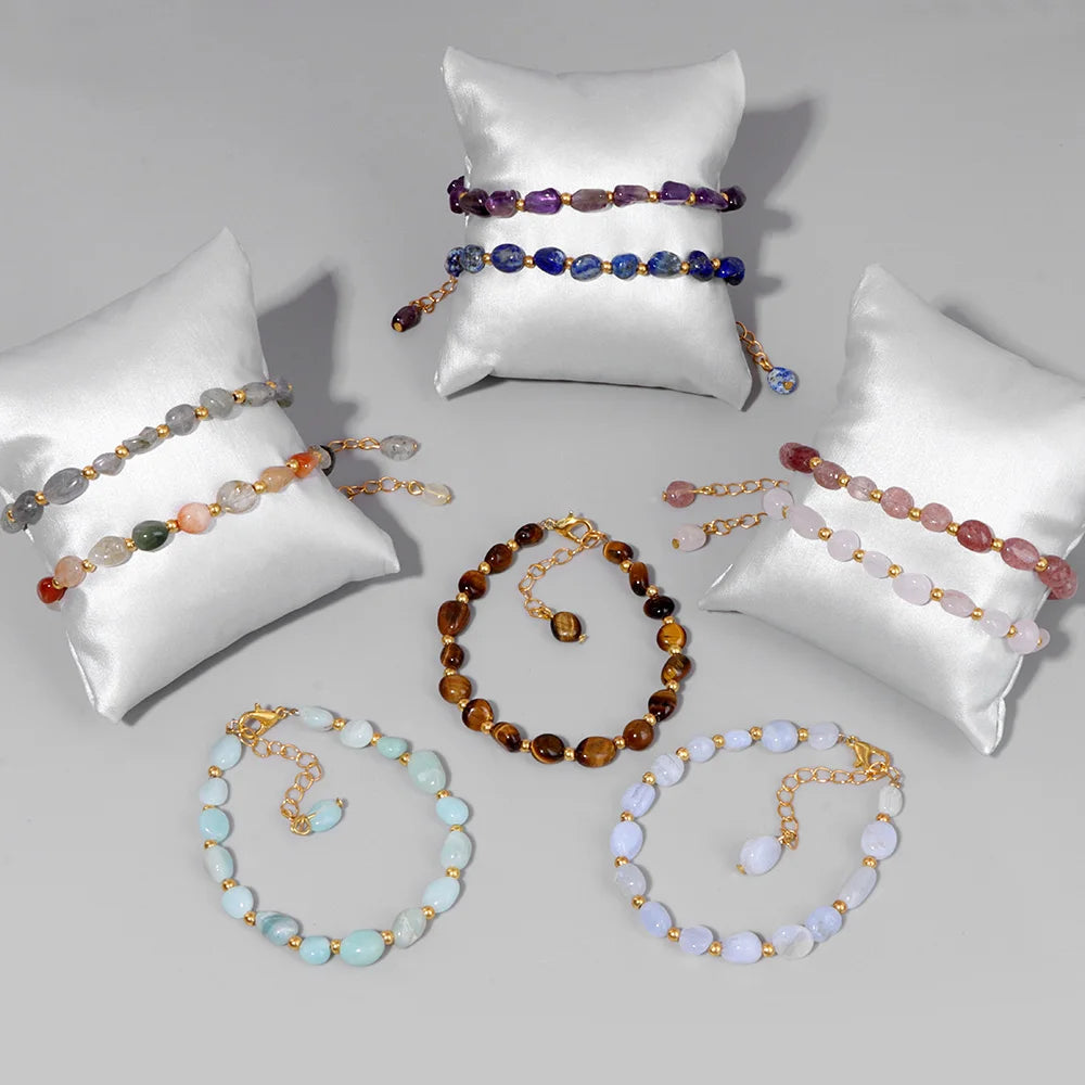 Radiant Gemstone Bracelet Collection