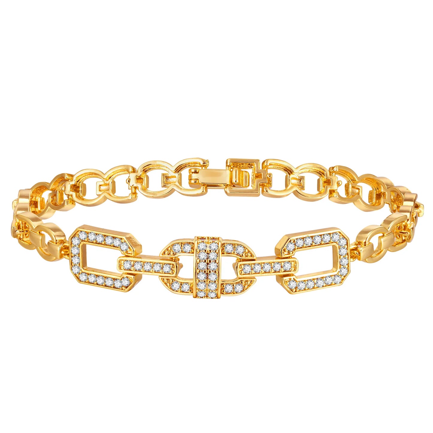 Golden Radiance Crystal Bracelet