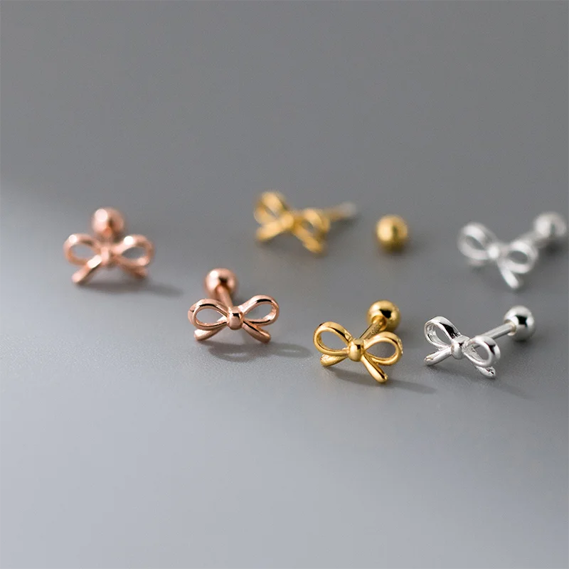 Minimalist Bow Stud Earrings