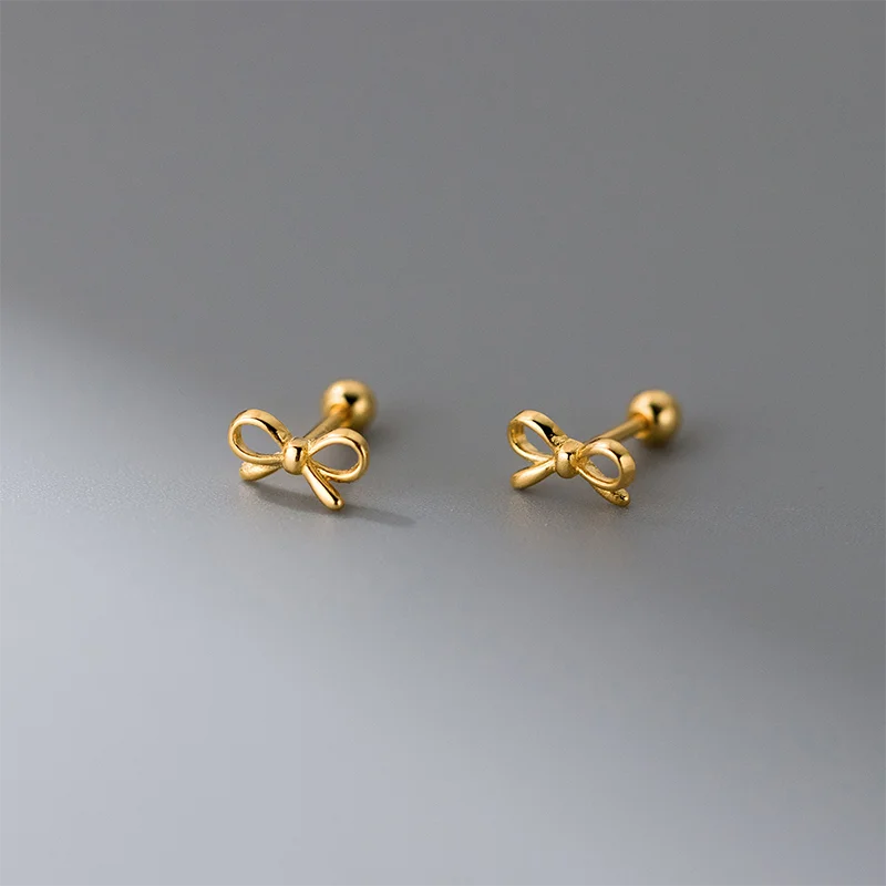 Minimalist Bow Stud Earrings