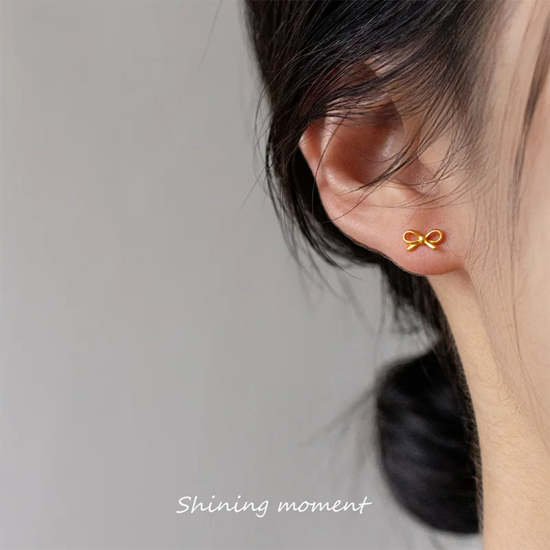 Minimalist Bow Stud Earrings