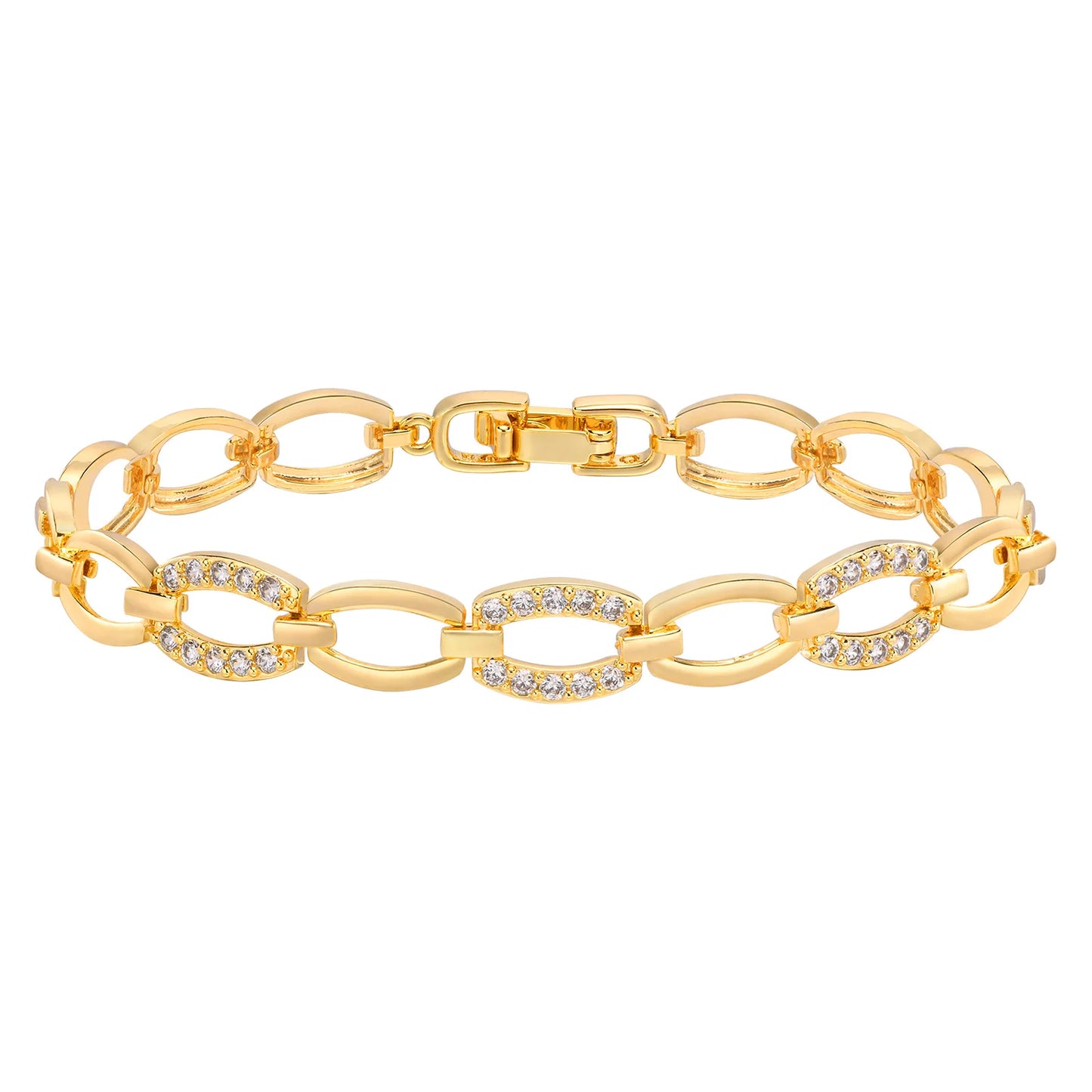 Golden Radiance Crystal Bracelet