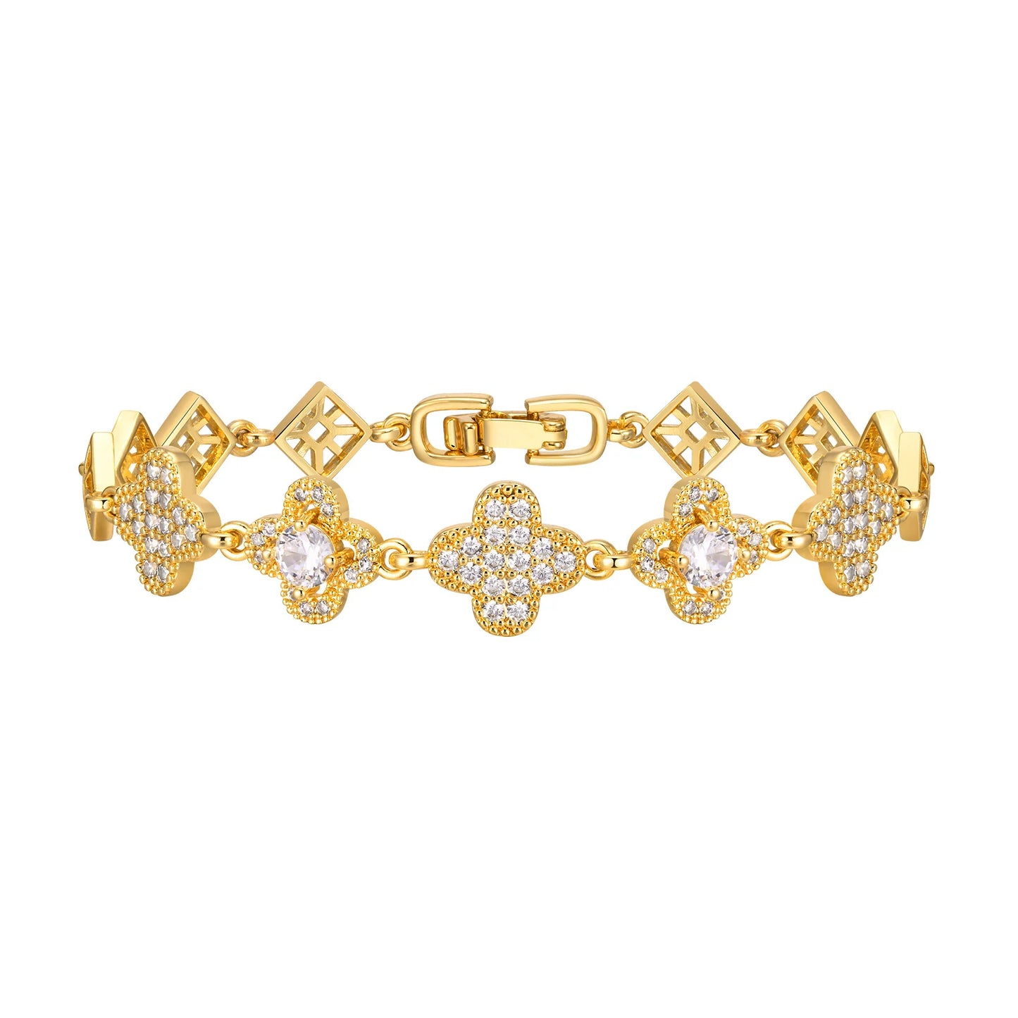 Golden Radiance Crystal Bracelet