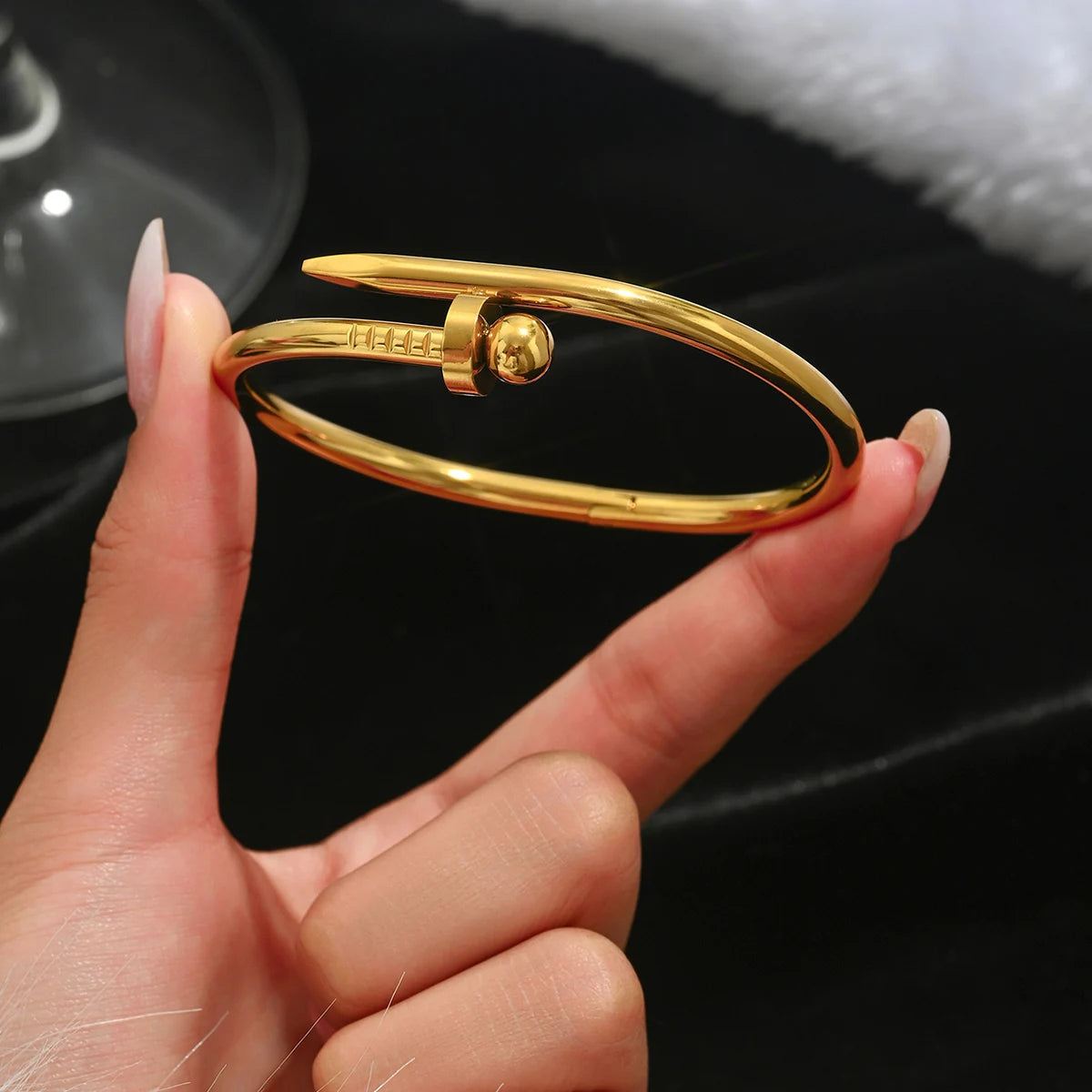 Golden Luxe Bangle Stack Set