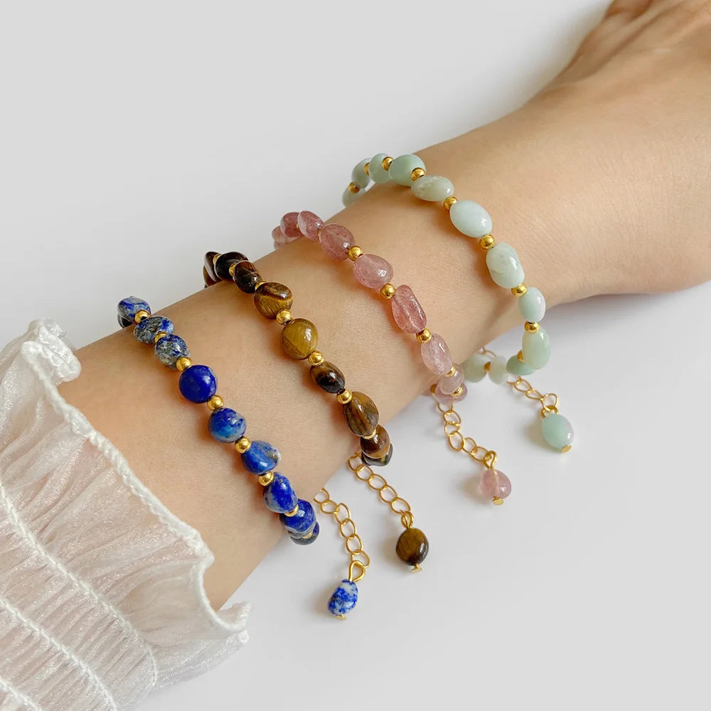 Radiant Gemstone Bracelet Collection