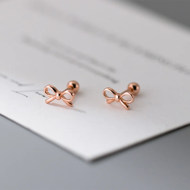 Minimalist Bow Stud Earrings