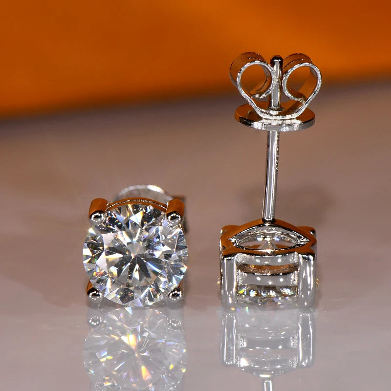 Classic Solitaire Crystal Stud Earrings